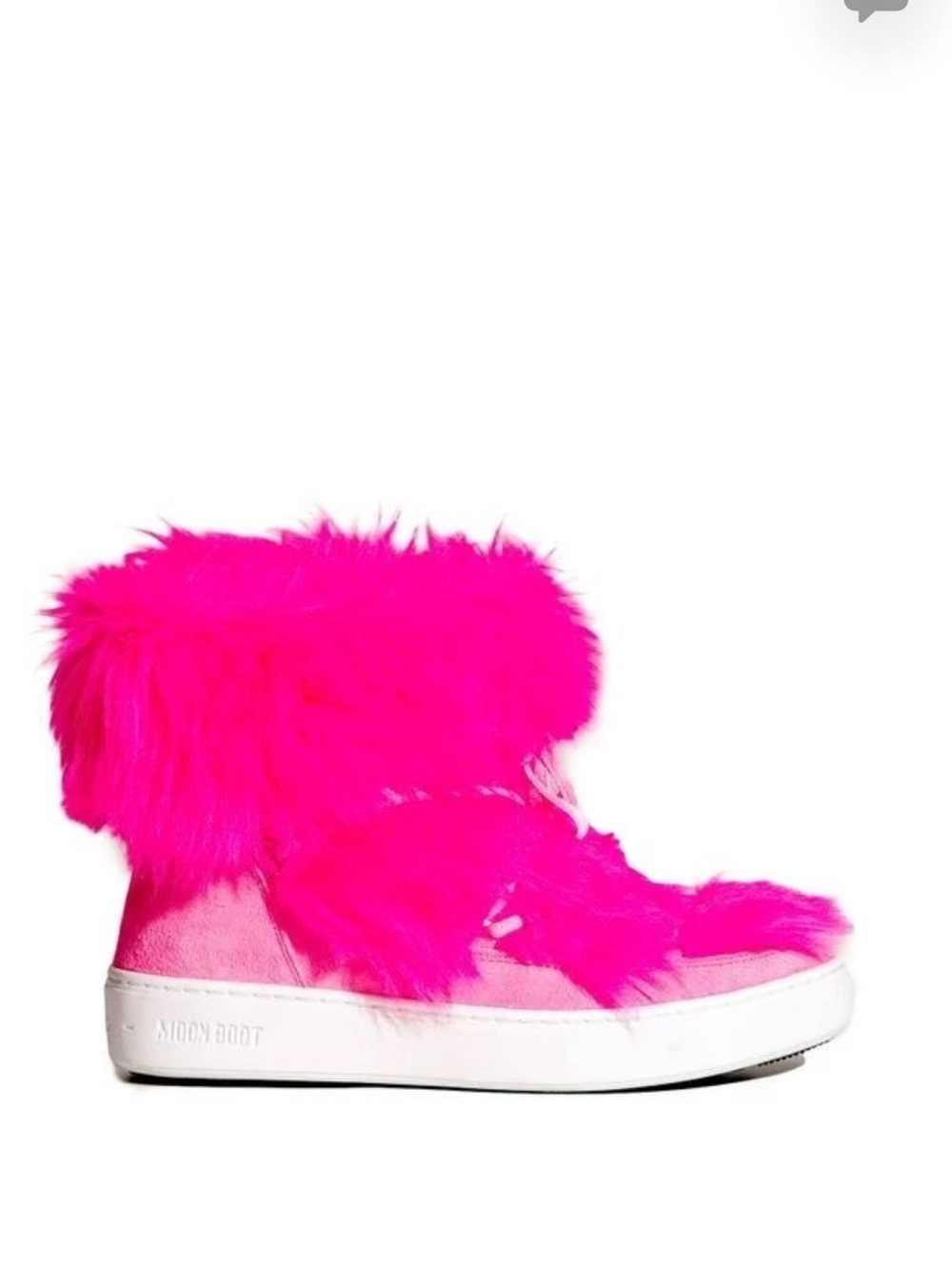Moon Boot Hot Pink Faux Fur Snow Boots EU 36 Après Ski